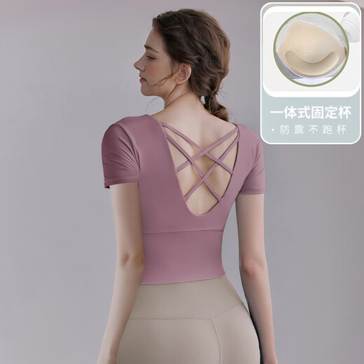 LULULMCCTN nude fitness yoga clothes women's sports tops Pilates professional training with chest pads quick-drying running tights for women black long XL