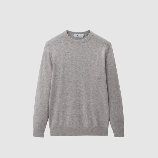 HLA Hai Lan House [brand exclusive] long-sleeved sweater men's light business classic round neck pure wool sweater