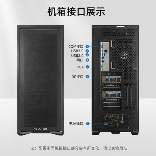 Park Sai [PTA644-P] Einkanal EPYC Xiaolong 9754Deepseek Lokalisierung Bereitstellung/Finite-Elemente-Analyse/Scientific Computing Tower Workstation 64G/2T Set Display-Eintrag in das Lagerhaus