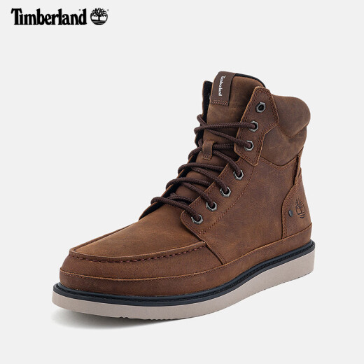 添柏岚（Timberland）官方男鞋中帮靴户外休闲商务通勤舒适皮革|A698F A698FW01/深棕色 42