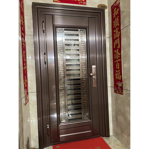 JRB Jiaruibao double-door Korean door single-door color entrance door rural light luxury community stainless steel fingerprint lock door security door style 1 per square
