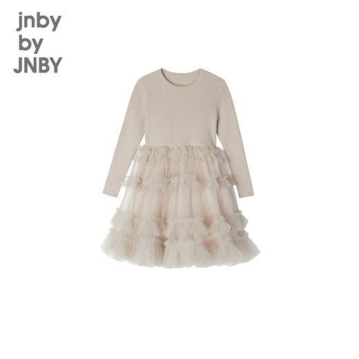 Jnby par Jnby [épissage en mailles en tricot] Jiangan buyi Vêtements pour enfants robe de printemps filles à manches longues et enfants 1N1G13610 674 POUDRE GRENIE MIDE 140 cm