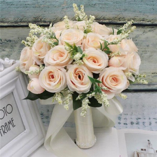 HAND Held Braut Hochzeit koreanischer Stil Hochzeitsblumenball Hochzeitsfoto Bouquet gefälschte Blumenbrautjungfern Foto Requisiten Bouquet Simulation Hauptbildstil