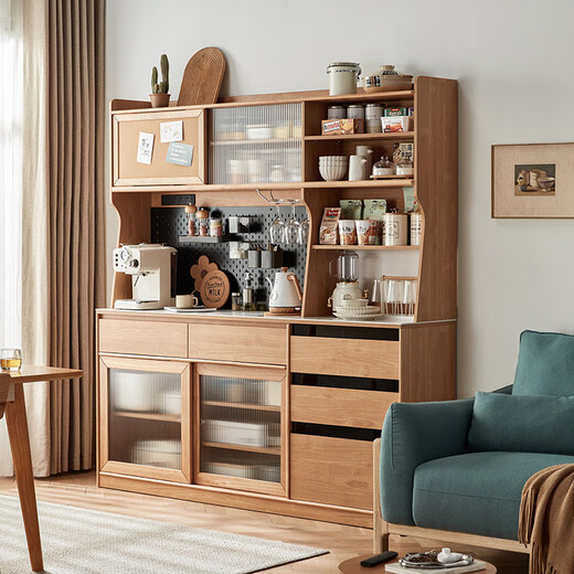 
Lin's home dining side cabinet Nordic log style wall cabinet wine cabinet tea cabinet chest of cabinet living room storage cabinet OU7T