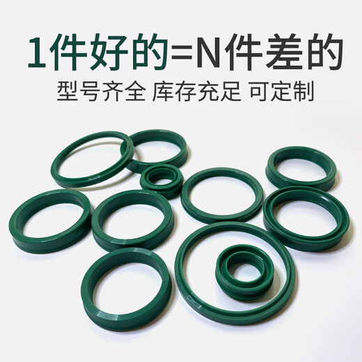 博雷奇进口IDU聚氨酯轴用油缸密封圈内径8-50mm 22 25 28 30 32YXd油封 IDU12188（5个）进口墨绿色