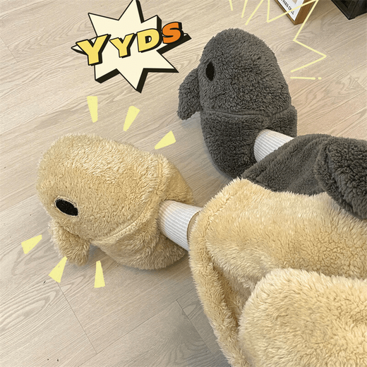 Yipailai funny couple one-piece pajamas for men and women in winter thickened coral velvet long plus size funny nightgown nightgown 4840 gray-white shark (single robe) XL
