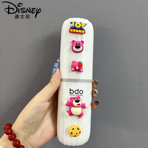 迪士尼（Disney）筷子勺子套装便携餐具收纳盒三件套小学生儿童上学一人专用单人装 米尼收纳盒 带不锈钢筷子勺子