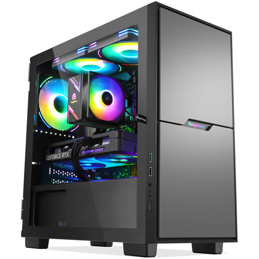 技嘉（GIGABYTE）办公主机12代i3 12100电脑台式办公电脑商用组装机家用娱乐游戏学习上网课整机核显主机 配二:12100+16G+512G