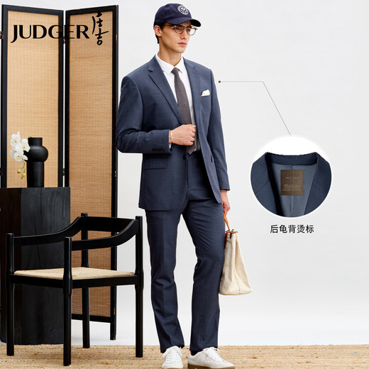 Zhuangji 70 wool suit men's four-season crisp business commuting professional formal wear smooth and skin-friendly two-piece set