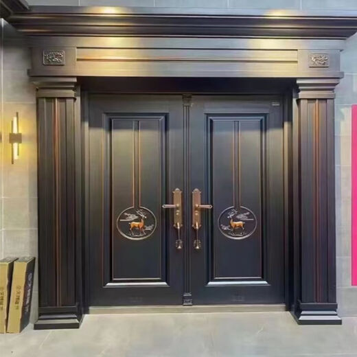 维诺亚别墅大门双开门仿家用入户门农村自建房乡村庭院进户门 纳福门 一