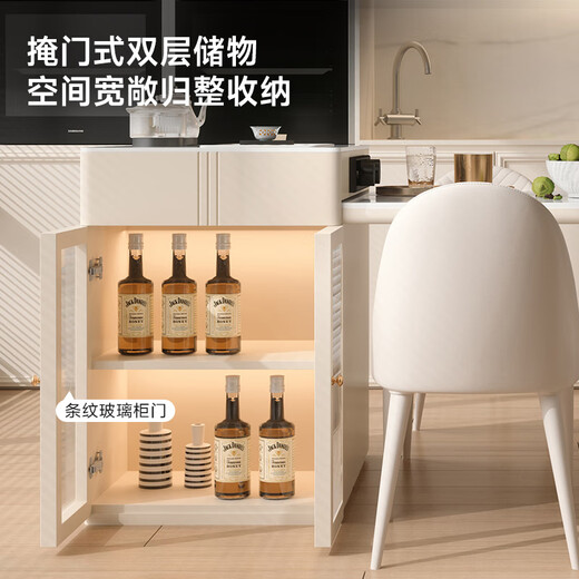 Fengzhiyi Island Dining Table New Fashion Multifunctional Modern High-quality Rock Table DSY-826 Telescopic Island (including cabinet)-Single Dining Table 1.6m (Ordinary Socket-No Electric Furnace)