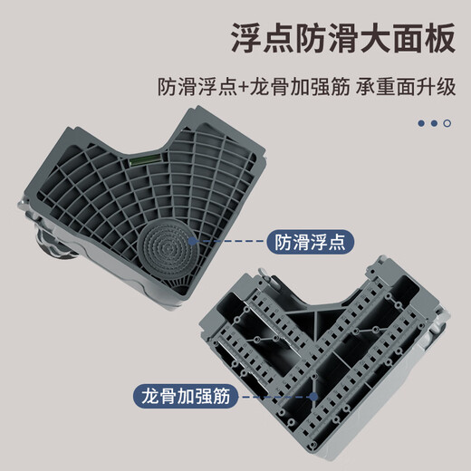 Jianxun universal universal fully automatic washing machine base shock-absorbing anti-slip elevated base drum pulsator removable semi-automatic washing machine base 20000+ sold Justable 4 suction cup foot gray pulsator suitable