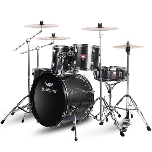 Taureau tambour set jazz tambour professionnel adulte adulte enfants débutant général cinq tambour quatre cymbale noire