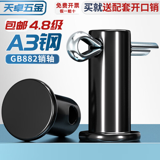 Tianzhuo Hardware GB882 iron black hole pin flat head hole pin latch A3 positioning pin MM5M6M8M10M12-M30 M30*200 (1 set)