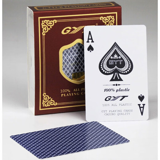 
GYT Plastic Playing Card High-end Bridge Stud Habk Waterproof and Anti-Fold PVC Thickened High-quality Replenishment 688 Red Two (12 Pairs)