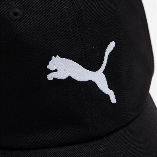 彪马（PUMA）户外遮阳休闲刺绣棒球帽鸭舌帽男女新款运动帽024814 黑色-白-01 ADULT