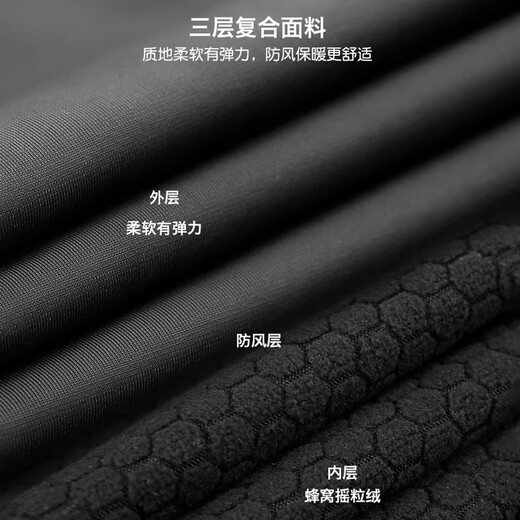 Lampada 0~10 Autumn and Winter Cycling Jersey Men's Road Bike Fleece Windproof Warm Cycling Long Sleeve Jacket Sui Feng Windproof Jacket - Sui Feng Black 2XL (80-90kg)