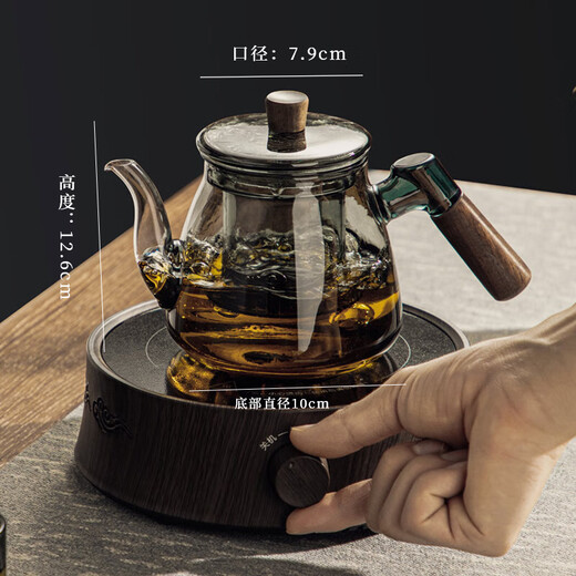 Mud teapot tea water separation glass teapot high borosilicate large capacity thickened heat-resistant kettle office tea drinking men