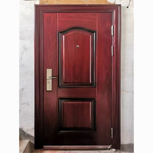 勤凯加厚防盗门出租房门进户门入户门车库门安全门阳台门公寓门钢制门 1.97*0.86米 外包边 右外开