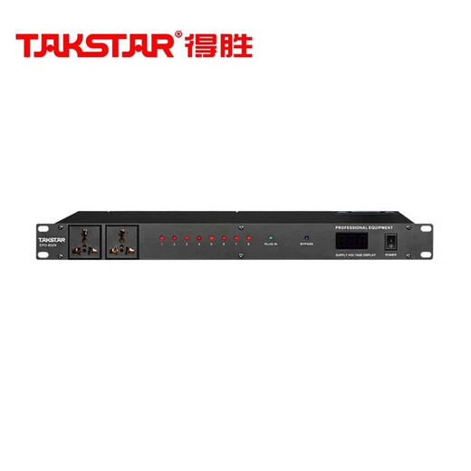 TAKSTAR EPO-802N professional power sequencer 8-way control voltage independent manager high-power filtered display power supply conference room KTV engineering installation 1 unit black