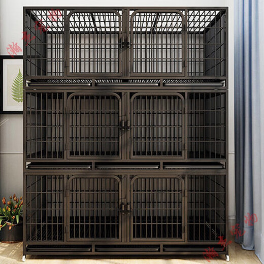 Yuhualuo dog cage, rabbit cage, breeding cage, pigeon cage, large special family breeding cage, three-layer breeding cage, cat cage, white, three-layer 156*77*195cm partition