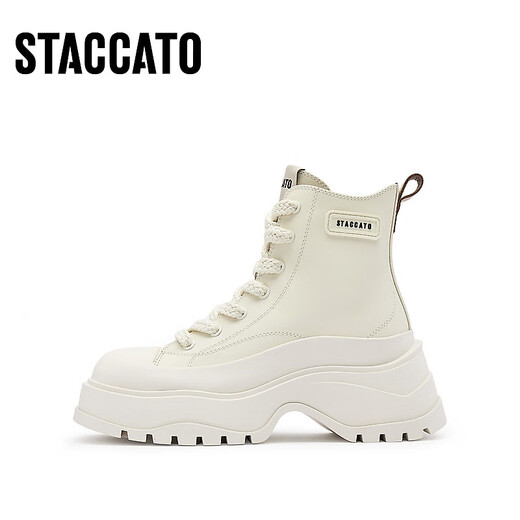 Sigatus neue Winter Rock Radio Wave Martin Stiefel Dicke einzige High-Top-Stiefel High-Top-Schuhe für Frauen S2858DD3 Creme Weiß 38 38