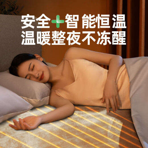 Nanjiren electric blanket (2.0 meters long and 1.8 meters wide) double flannel electric mattress with mite removal, intelligent timer and automatic power off