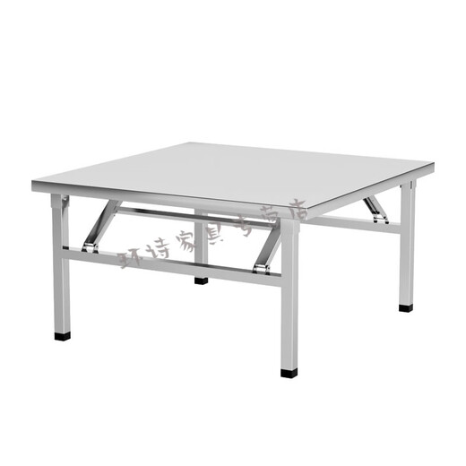 
BEYZK stainless steel folding table dining table household square dining table square low table outdoor portable folding table stall table round table 14072 unopened hole