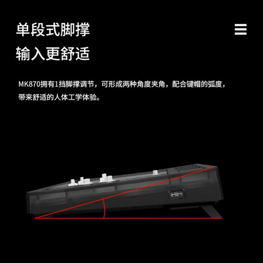 FLESPORTS MK870-Wired Single Mode Mechanical Keyboard Obsidian-White Blue Smoke Side Carved Keycap-Bauhinia Axle RGB Lighting Gaming Keyboard