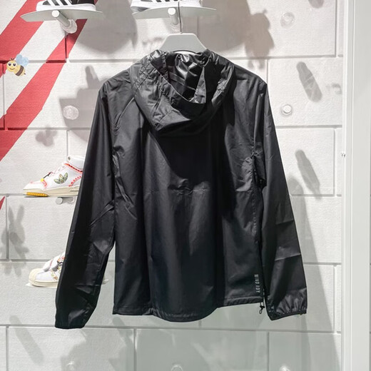 阿迪达斯（adidas）官方外套男装25春新款户外健身训练运动服三条纹防风连帽休闲夹克 IN1483 S