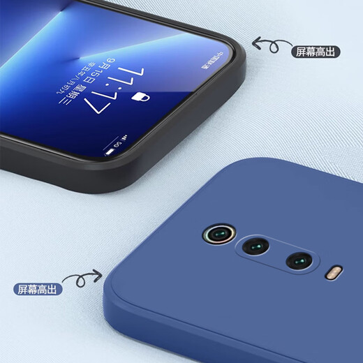 Huangyu Suitable for Xiaomi Redmi k20/k20pro mobile phone case Redmi new liquid silicone lens fully surrounded anti-fall Internet celebrity ultra-thin simple protective case Redmi k20/k20Pro (elegant black) single shell