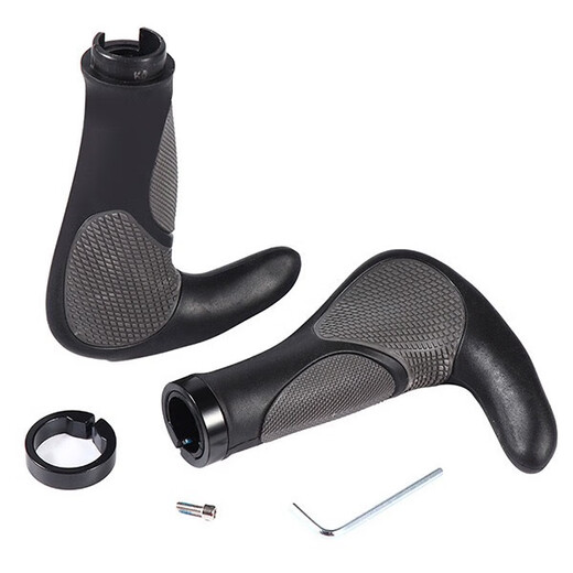 Xianxiang adapts to Phoenix bicycle handlebar cover, non-slip handle, mountain bike handlebar, aluminum alloy locking cover, bicycle handlebar rubber cover, comfortable sponge style single locking handlebar cover, black with hexagonal work