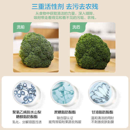 Pigeon bottle fruit and vegetable cleaner, plant-based, easy to clean, no residue, 700ml refill, imported from Japan