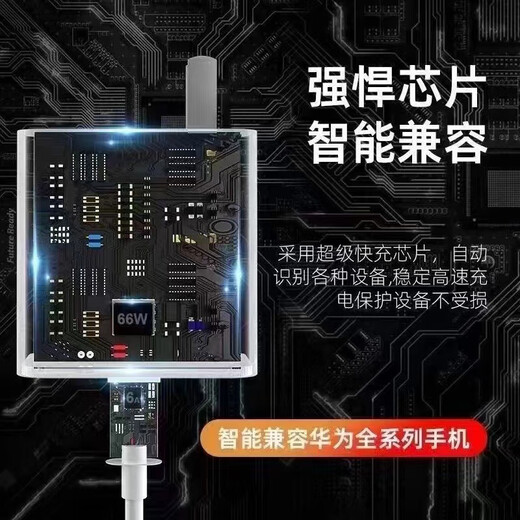 Matsuura YA es adecuado para Huawei 120W/100W/66W Flash Carga Tipo-C Interfaz Cable Cable Cable Honor Nova Xiaomi Accesorios de cargadores Oppomi Teléfono móvil Cabezal de carga rápida Cabezal de carga súper rápida + 6A Cable de carga rápida 1 metro [Empacado PVC] 120W Carga rápida Carga rápida