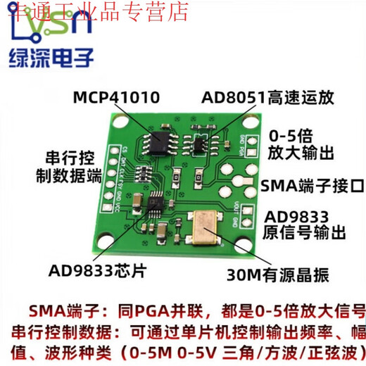 AD9833 Modul DDS -Modul Mikrocontroller 9833 Signalgenerator Entwurf Frequenzverstellbarer Amplitudenmodulation AD983