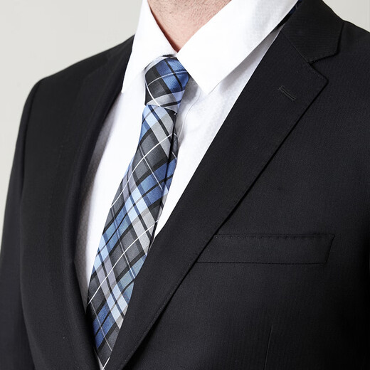 Jijia Business Business Professional Men's Suit en laine Veste en laine noir Dark Striped Formal Wool Suit Top Noir régulier 175a