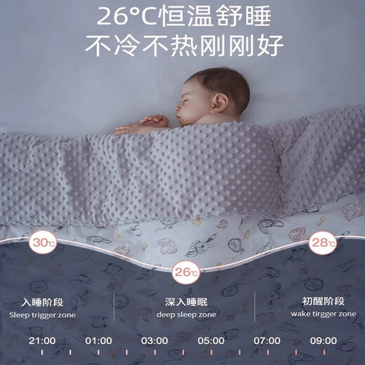 Betis baby quilt spring and autumn bean blanket constant temperature comfort air conditioning quilt children's kindergarten nap blanket 110*140cm