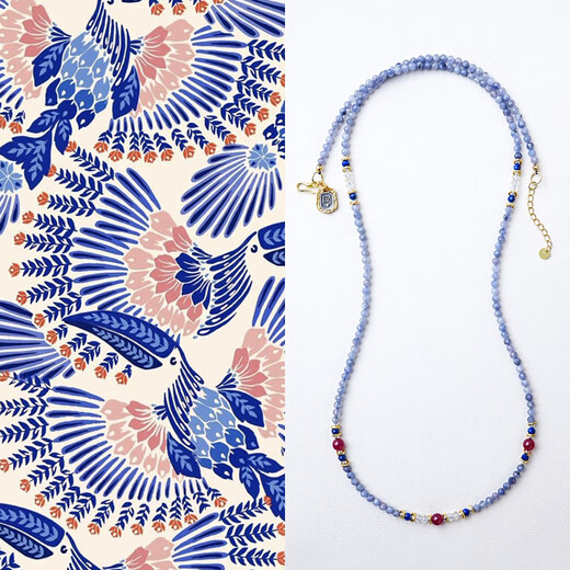 Henglijia Amy Garden Amy sGarden Wushuanghua Natural Tanzanite Millet Bead Necklace Women's Stacking Bracelet Wushuanghua Necklace