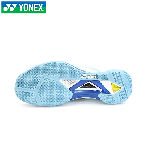 YONEX YY badminton shoes new breathable non-slip shock-absorbing wear-resistant competition men's and women's wide-last sports shoes ELZ3W light blue men and women same style wide-last version 41 (265mm)