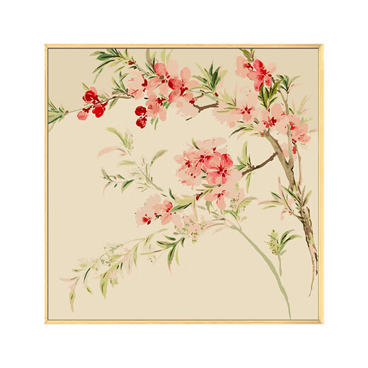 Begonia flowers digital oil painting Chinese style flower digital oil painting DIY fill color hand-painted peony begonia qx15903 [hibiscus flower] 60*60cm thick solid wood inner frame x highlight pigment