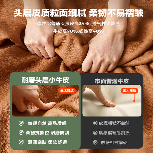 菲玛仕侘寂风真皮床极简双人床1.8x2米主卧大床储物实木床皮艺床-677 【头层小牛皮+15CM钢木排骨架】单床 1.5*1.9框架【三抽款】