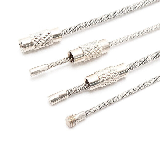 Jinguluo Today/next day delivery Wire lock buckle Wire rope key ring Stainless steel wire ring 1.5mm*20cm (10 pieces) KZS-1127