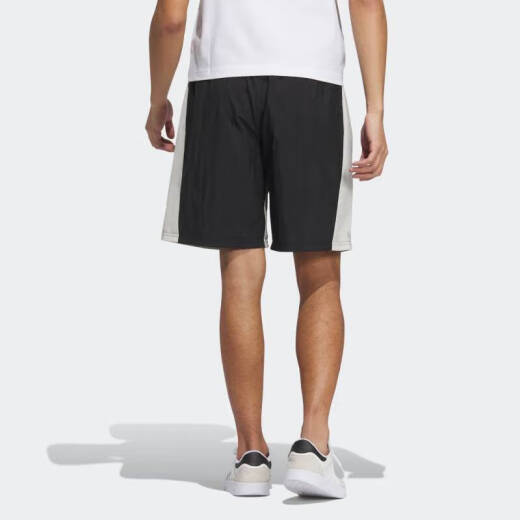 ADIDASNeo短裤男裤夏季新款户外健身训练五分裤休闲透气沙滩裤跑步短裤 黑色IP3882 S