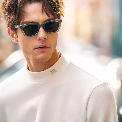 
Mr. Bu Bu Hot Gallbladder Printed Half High Collar Thicken T-shirt Men's 2025 Spring and Autumn New Top KT15775 Ivory White 3XL (190)