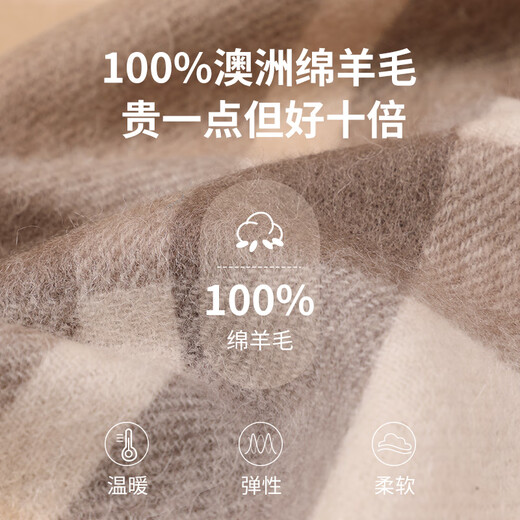 
MITHAOL KUSC100% Australian wool scarf for women 2025 autumn and winter new scarf birthday Valentine's Day gift for girlfriend and wife Camel gauze [high-end gift box] All size