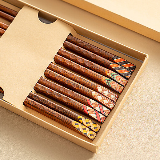 Onlycook high-end retro ironwood chopsticks boxed gift chopsticks non-slip Japanese-style pointed chopsticks one chopstick per person