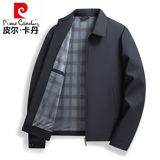 皮尔卡丹（pierre cardin）高档老干部行政夹克男秋季2025新款休闲百搭中年爸爸春装翻领外套 N9712卡其 180