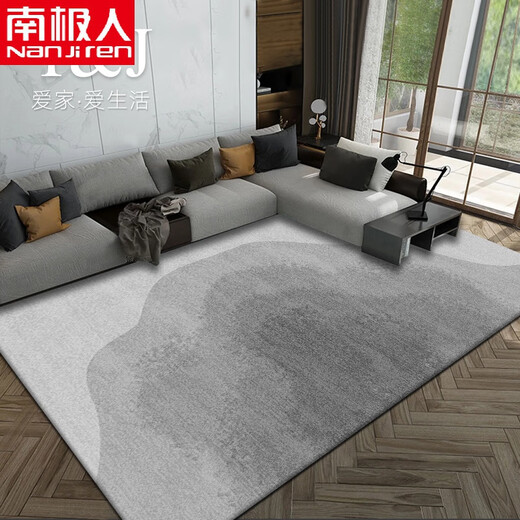 Clcey Wohnzimmer Teppich Leichtes Luxusfalle Couchtisch Teppich Schlafzimmer rein graue Anti-Rutsch-Anti-Dirty-verdickte Nicht-Take-Nacht-Decke jetzt modern 3291 80 cm*160 cm (kurzes Wischtuch verdickt)