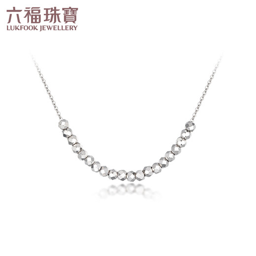 Lukfook Jewelry Platinum 950 Bungee Beads Platinum Necklace Set Price G07TBPN0014 3.93 grams (including labor cost 401 yuan)