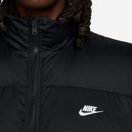 NIKE耐克立领棉服马甲 新款运动服保暖背心外套FB7373_010 黑色 S